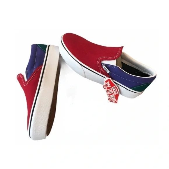 Vans Slip On (Tri Color) Platform Shoes Women's Size 8 New​ - Picture 5 of 7